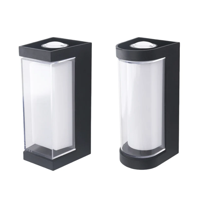 Waterproof LED Wall Light - 7W | 3000K / 6500K | Square / Round | Up & Down Outdoor Wall Sconce for Porch, Garden, Balcony & Indoor Decoration | Plastic Housing | IP65 | 4-Pack