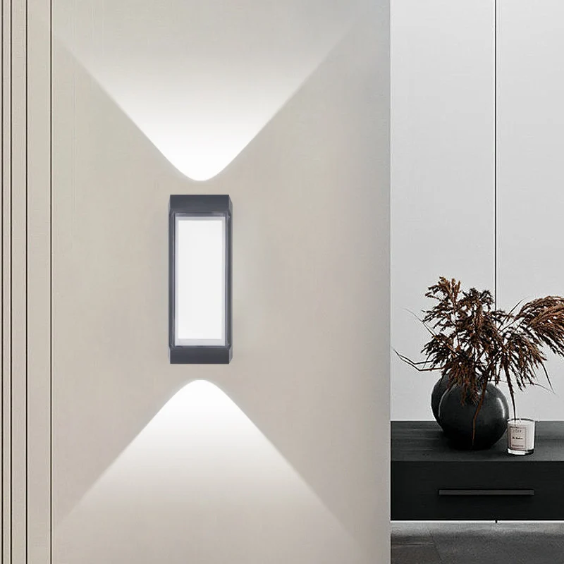 Waterproof LED Wall Light - 7W | 3000K / 6500K | Square / Round | Up & Down Outdoor Wall Sconce for Porch, Garden, Balcony & Indoor Decoration | Plastic Housing | IP65 | 4-Pack