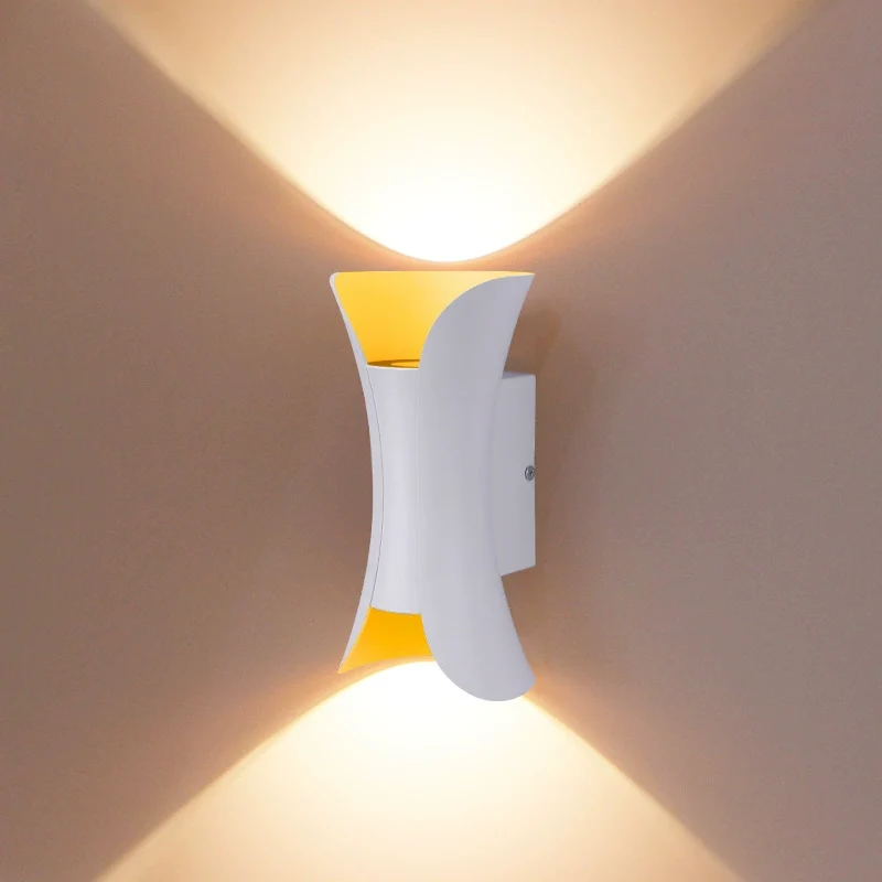 Waterproof LED Wall Light - 10W | 3000K / 6500K | White / Black / Black & Golden | Up & Down Outdoor Wall Sconce for Porch, Garden, Balcony & Indoor Decoration | Plastic Housing | IP65 | 4-Pack