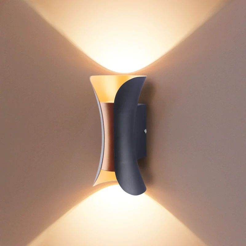 Waterproof LED Wall Light - 10W | 3000K / 6500K | White / Black / Black & Golden | Up & Down Outdoor Wall Sconce for Porch, Garden, Balcony & Indoor Decoration | Plastic Housing | IP65 | 4-Pack