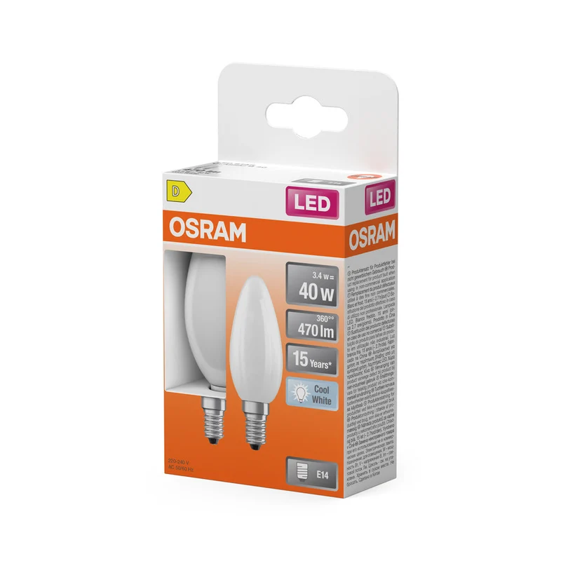 Rétrofit LED CLASSIC B 3.4W 840 Givré E14 2