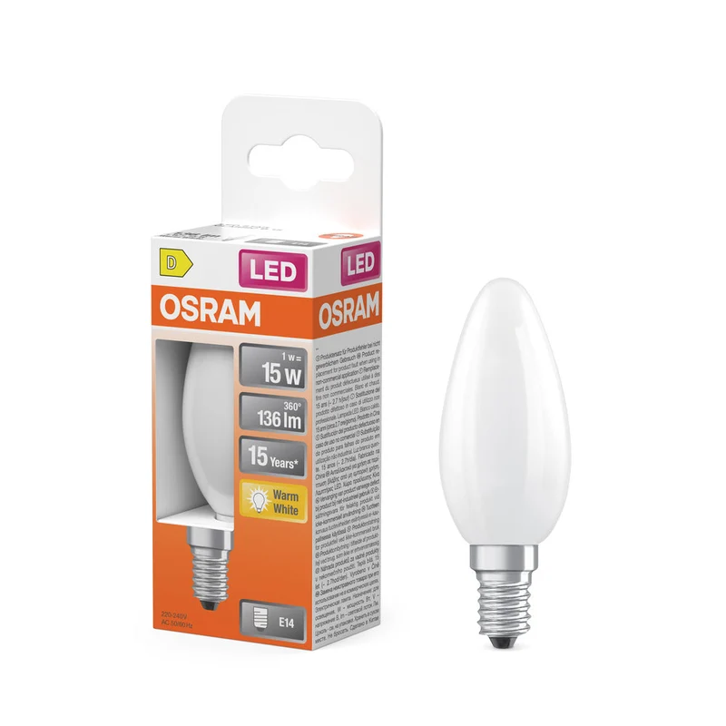 Rétrofit LED CLASSIC B 1W 827 Givré E27