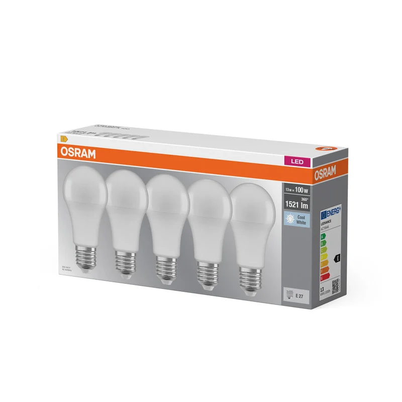 BASE LED CLASSIQUE A 13W 840 Givré E27