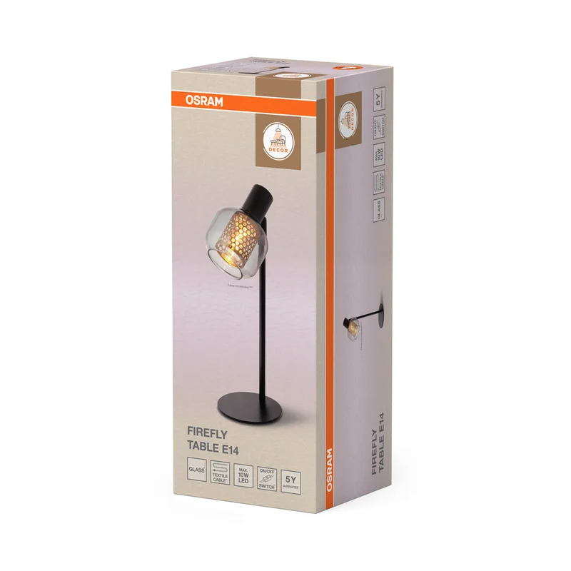 OSRAM DECOR Firefly Lampe de table E14 Noir
