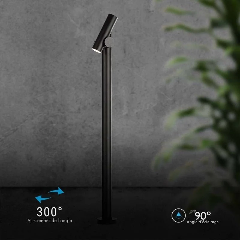 Borne de Jardin 4W Noire Design IP44 100cm