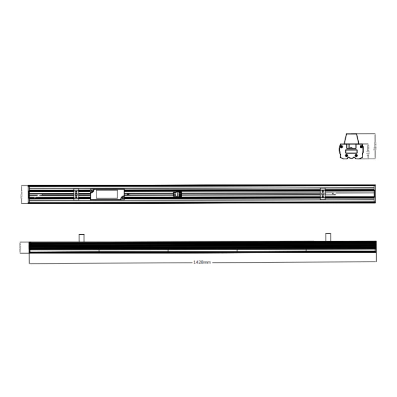 Suspension Linéaire LED 150cm 60W 130lm/W Interconnectable CCT Noir - 3000K/4200K/6400K