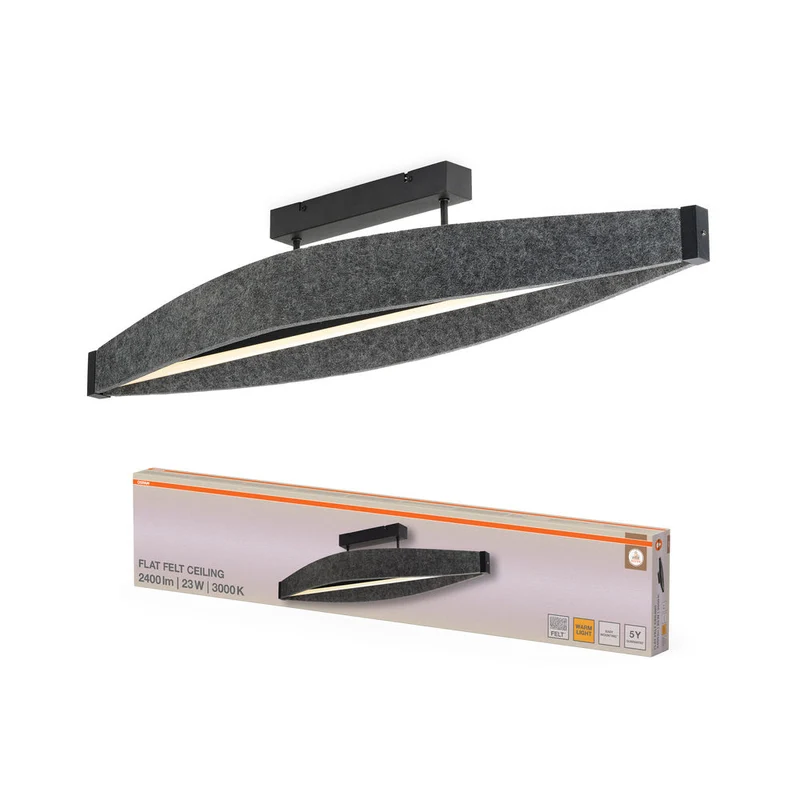 OSRAM DECOR Flat Felt Plafonnier 23W 830 Gris foncé
