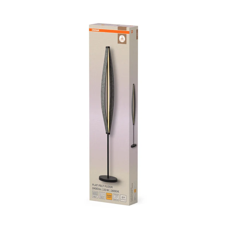 OSRAM DECOR Flat Felt Lampadaire 23W 830 Gris foncé