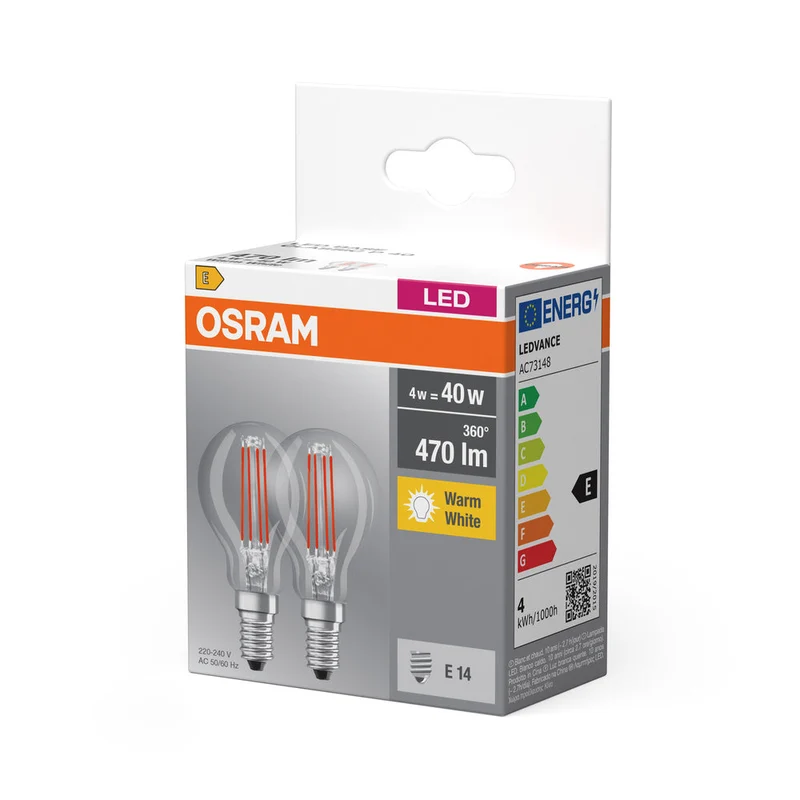 LED BASE CLASSIC P 4W 827 Clair E14