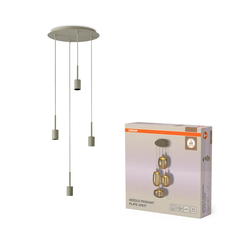 OSRAM DÉCOR Suspension Aiguille Plaque Beige 4xE27