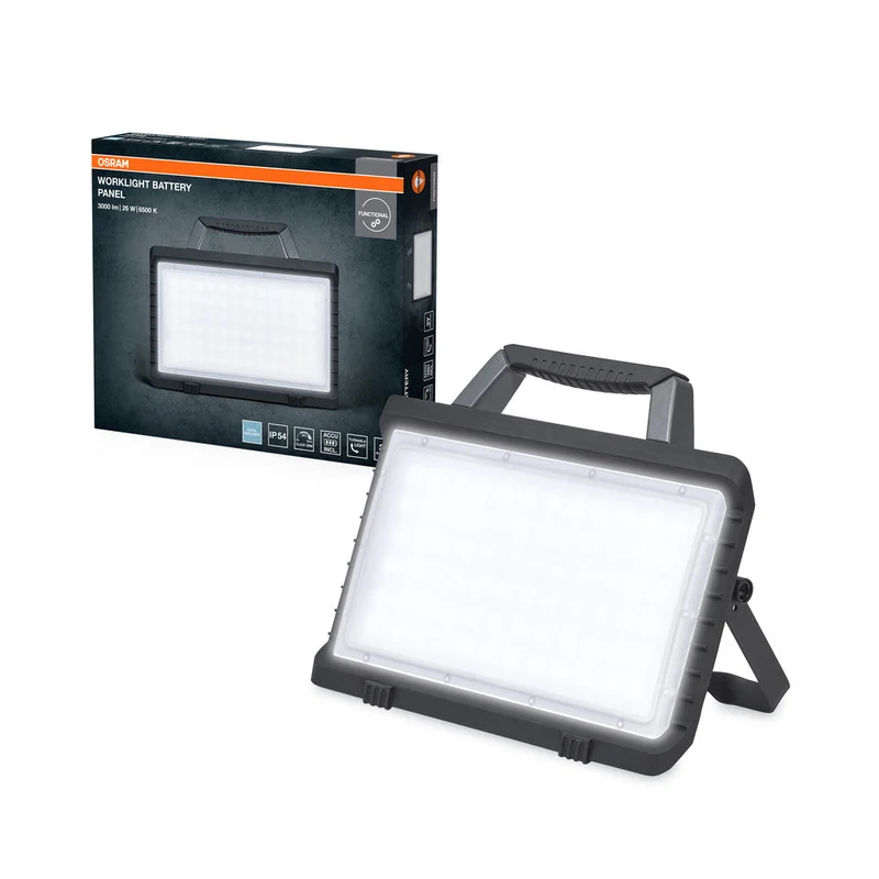 OSRAM LAMPES DE TRAVAIL VALEUR BATTERIE, USB, Projecteur 26W, 3000lm, 6500K
