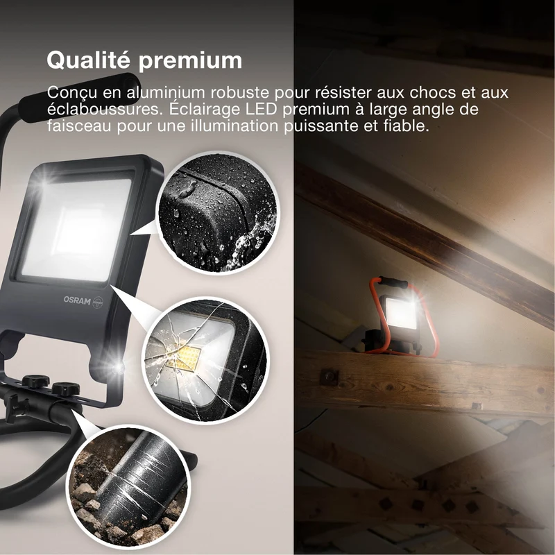 OSRAM LAMPE DE TRAVAIL VALUE FLEX Projecteur 2x30W, 6450lm, 6500K