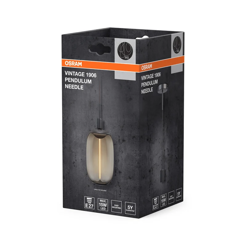 OSRAM Vintage 1906 PenduLum Aiguille Suspension Sombre Suspension E27 Gris