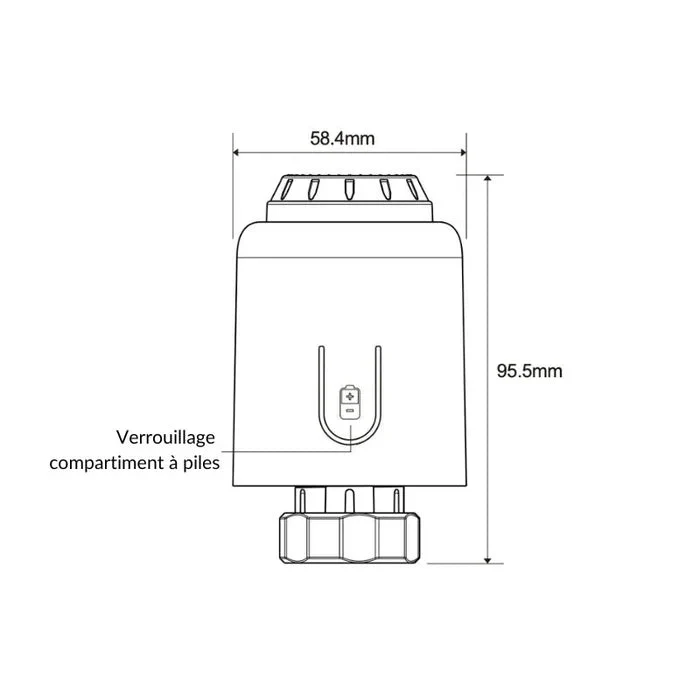 Kit 2 Têtes Thermostatiques Connectées + Passerelle ZigBee Ethernet
