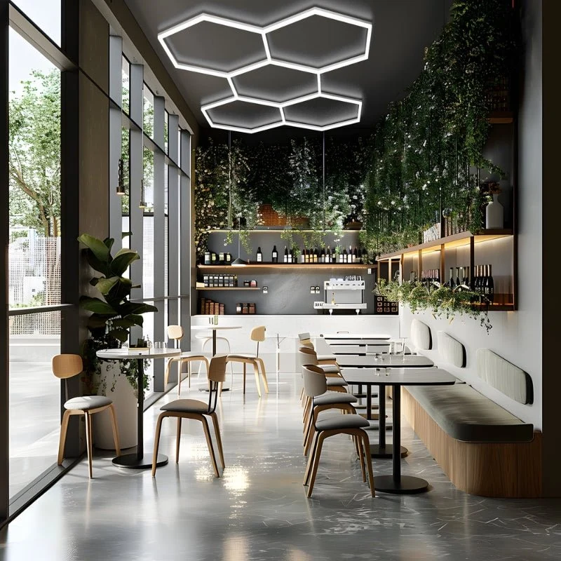 Kit 5 éclairages LED Hexagonal 156W - 110lm/W