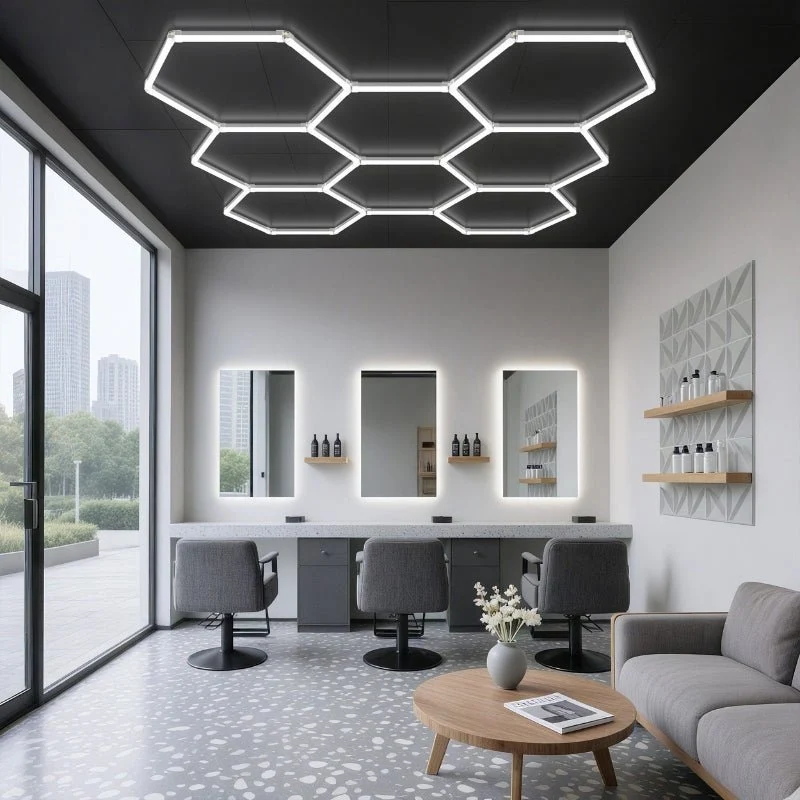 Kit 8 éclairages LED Hexagonal 227,5W - 100lm/W