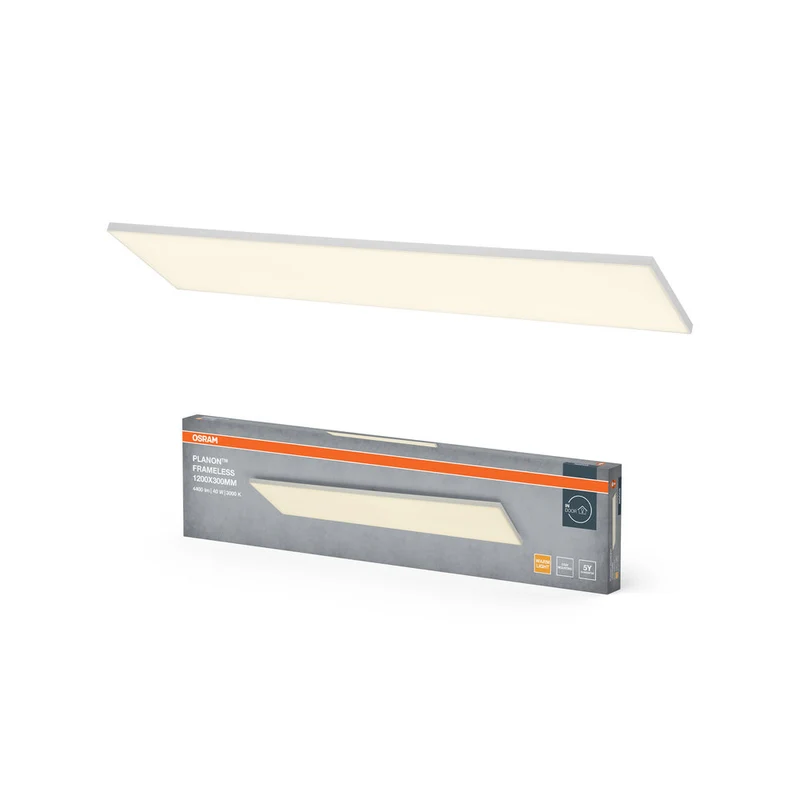 OSRAM Planon Plafonnier LED sans cadre, blanc chaud, 40W, 1200x300mm