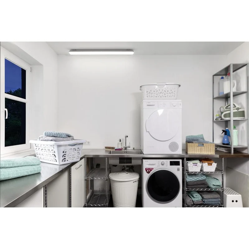OSRAM LED luminaire pour pièces humides, luminaire pour applications extérieures, blanc froid, 1480 mm x 86,0 mm x 72,0 mm, SubMARINE intégré, gris, longueur 1,5 m