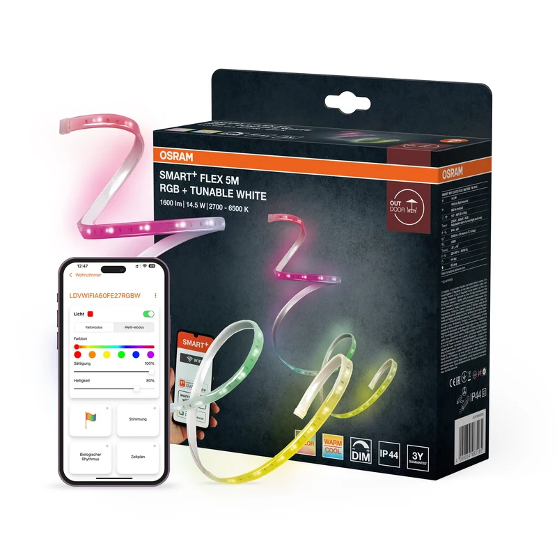 OSRAM SMART+ WIFI EXTÉRIEUR 5M Bande LED, blanc, 14W, 850lm