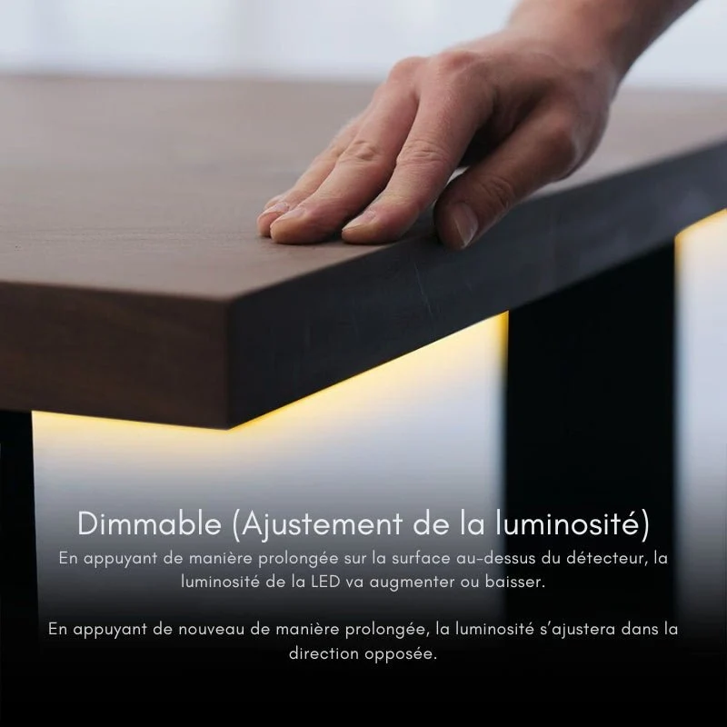 Interrupteur Invisible à Effleurement Dimmable DC12-24V Noir