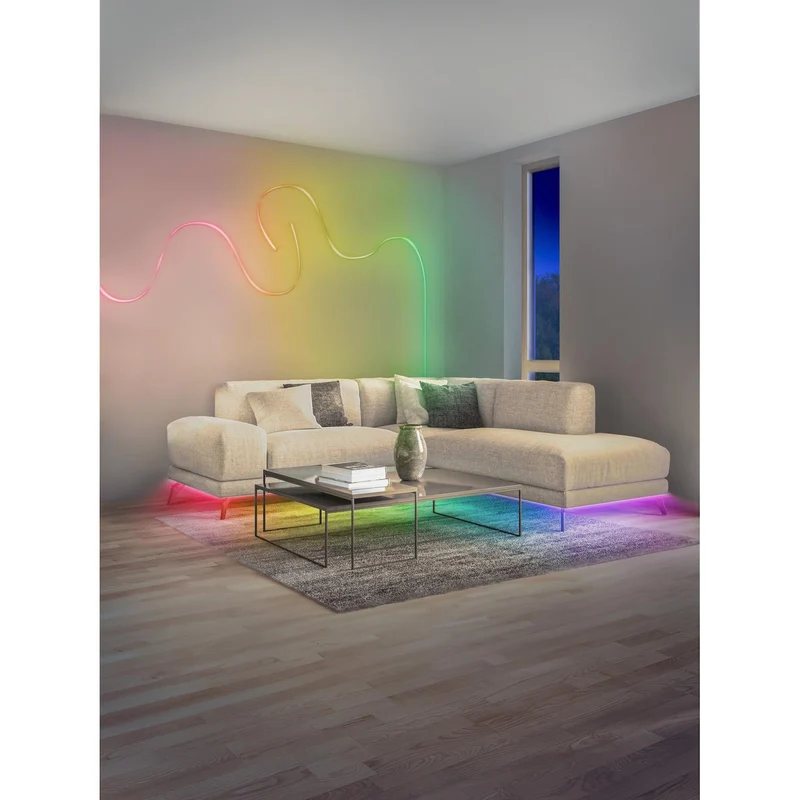 OSRAM Wifi SMART+ NEON FLEX MAGIC RGB + BLANC CHAUD Ruban LED, 5m, 2500lm, 21W, 3000K, avec télécommande