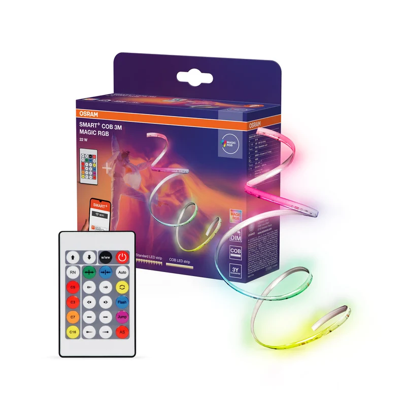 OSRAM Wifi SMART+ COB MAGIC avec télécommande, RVB, 3m