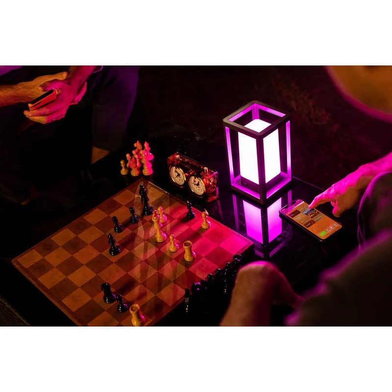 OSRAM SMART+ Wifi Cadre de Table Powerbank USB RGB Extérieur Lampe de Table portable utilisable, noir, 3000K 12x20,3cm
