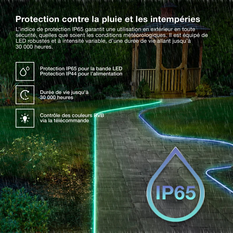 OSRAM BANDE LED FLEXIBLE EXTÉRIEURE RGB 15M Télécommande