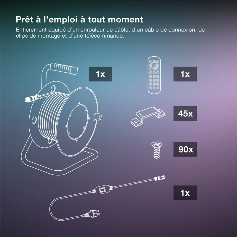 OSRAM BANDE LED FLEXIBLE EXTÉRIEURE RGB 15M Télécommande
