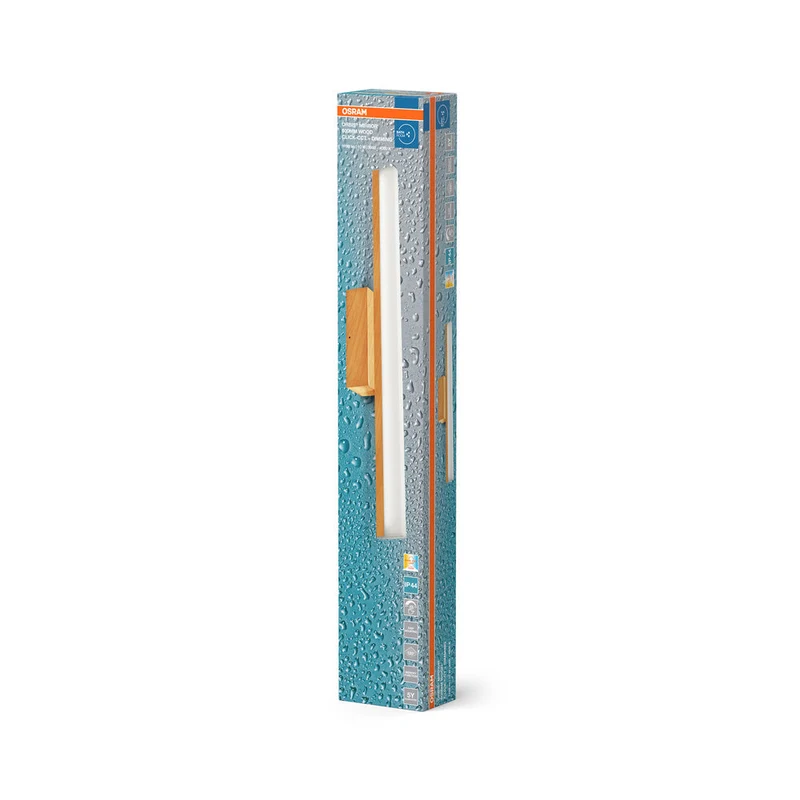 OSRAM Orbis miroir applique miroir, salle de bain, Click-CCT, 10W, 60cm, décor bois, IP44