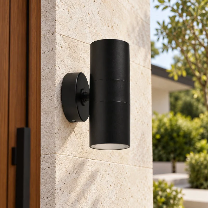 Applique Murale Noire IP65 Double Faisceau GU10 - Pack de 10