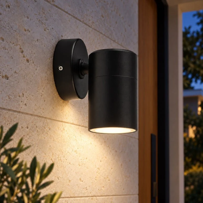 Applique murale LED Noire IP65 GU10 - Pack de 10