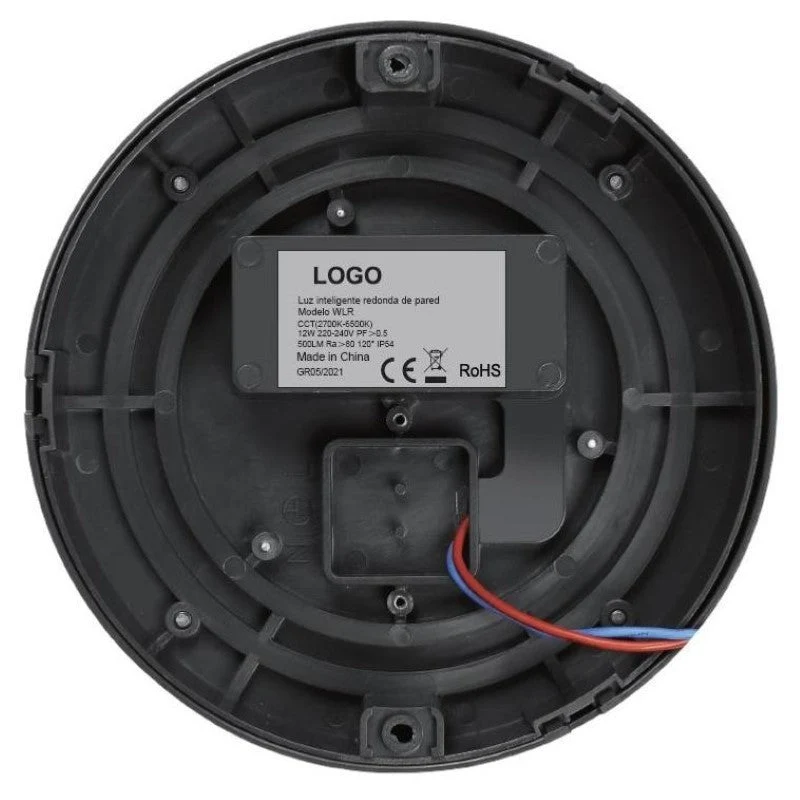 Applique LED Connectée WiFi RGBW 12W IP54 Ronde avec Cache