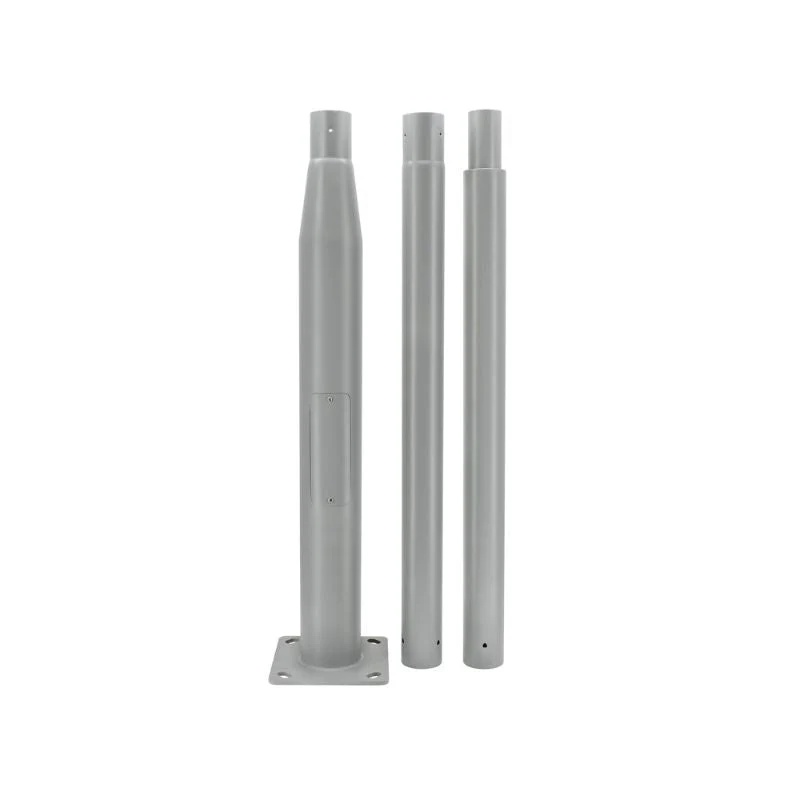 Mât d’Éclairage Public Droit 3m Ø60mm Gris