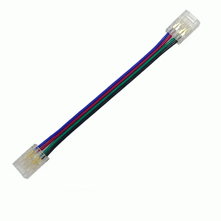 Transparent Crystal LED Strip Connectors – 10mm 4Pin Solderless Clips | Strip to Wire / Strip to Strip / Female Plug – Local Stock US/UK