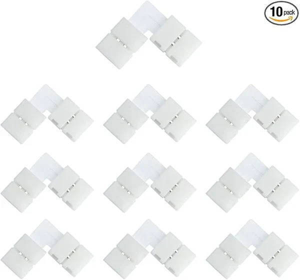 LED Strip Connectors – 10mm 2Pin Solderless Clips | Strip to Wire / Strip to Strip / DC Adapter / L / T – Bulk Wholesale 500pcs MOQ | Factory Direct