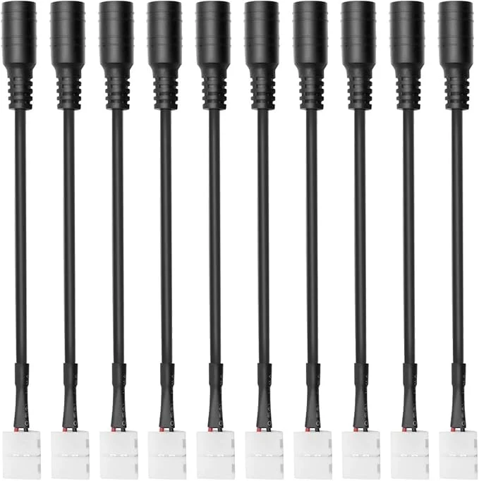 LED Strip Connectors – 8mm 2Pin Solderless Clips | Strip to Wire / Strip to Strip / DC Adapter / L / T – Bulk Wholesale 500pcs MOQ | Factory Direct