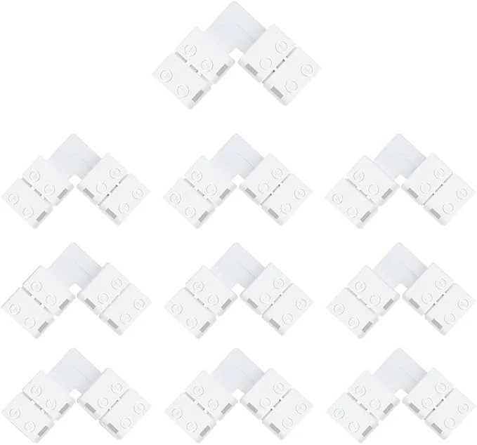 LED Strip Connectors – 8mm 2Pin Solderless Clips | Strip to Wire / Strip to Strip / DC Adapter / L / T – Bulk Wholesale 500pcs MOQ | Factory Direct