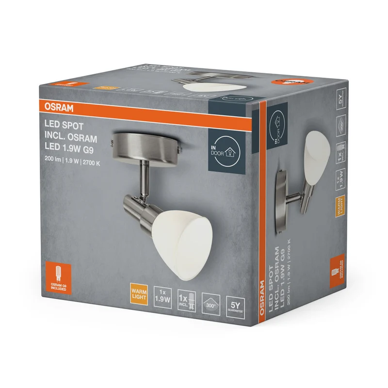 OSRAM LED SPOT G9 G9 1.9W, 200 lm, 2700 K, blanc chaud