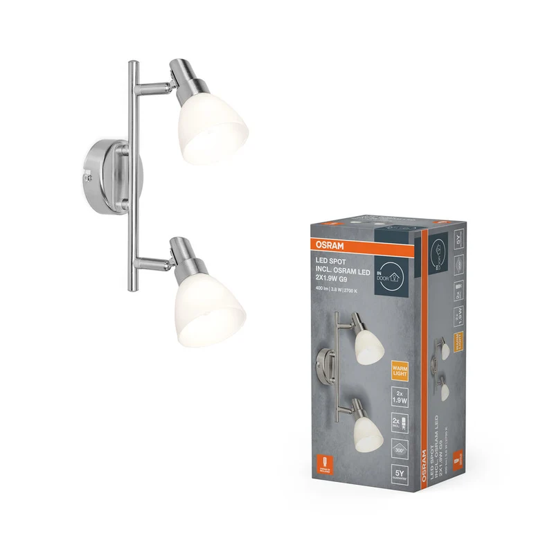 OSRAM LED SPOT G9 G9 2 x 1.9W, 400 lm, 2700 K, Blanc chaud