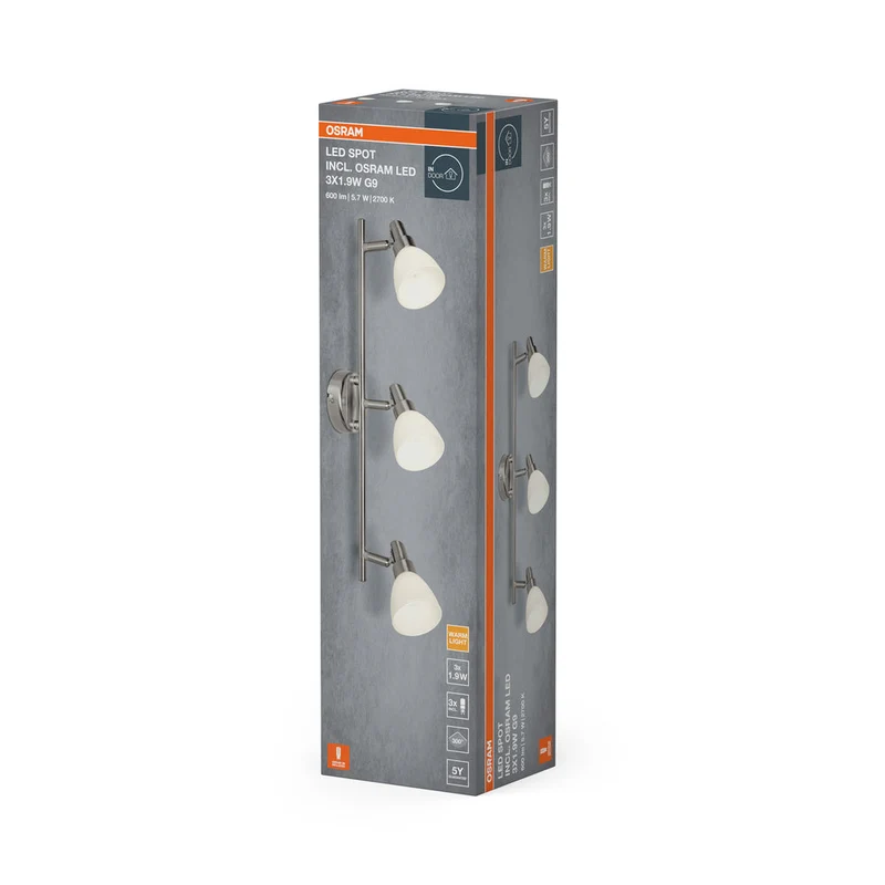 OSRAM LED SPOT G9 G9 3 x 1.9W, 600 lm, 2700 K, blanc chaud