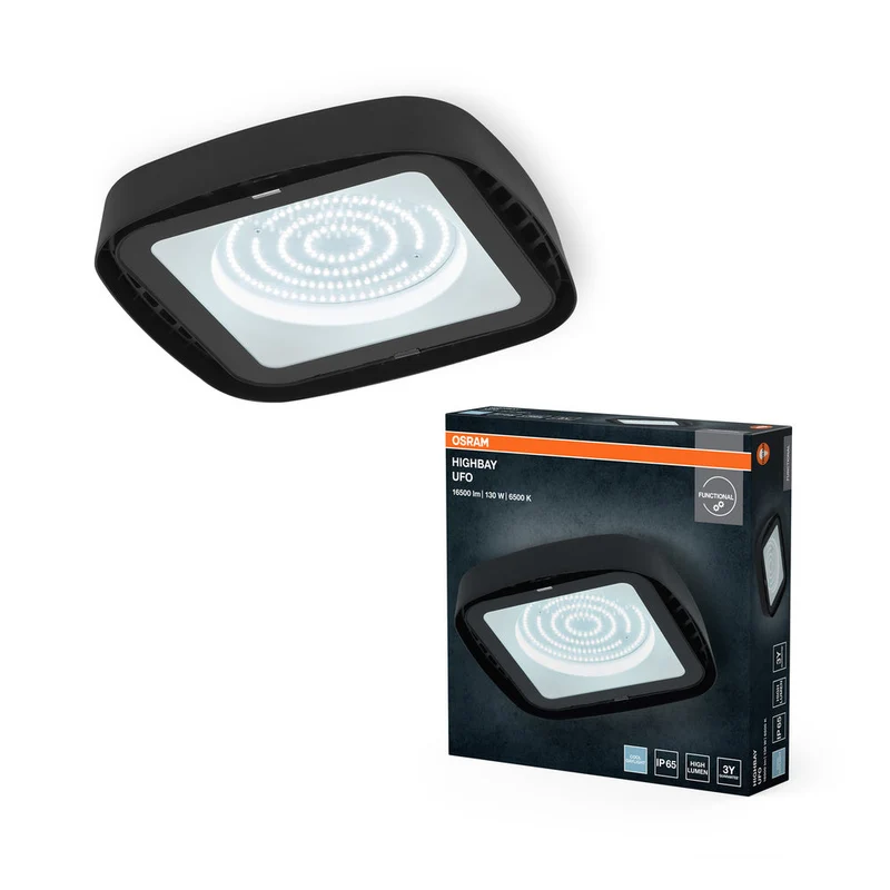 OSRAM Highbay Ufo lampe de plafond, 130W, IP65, noir