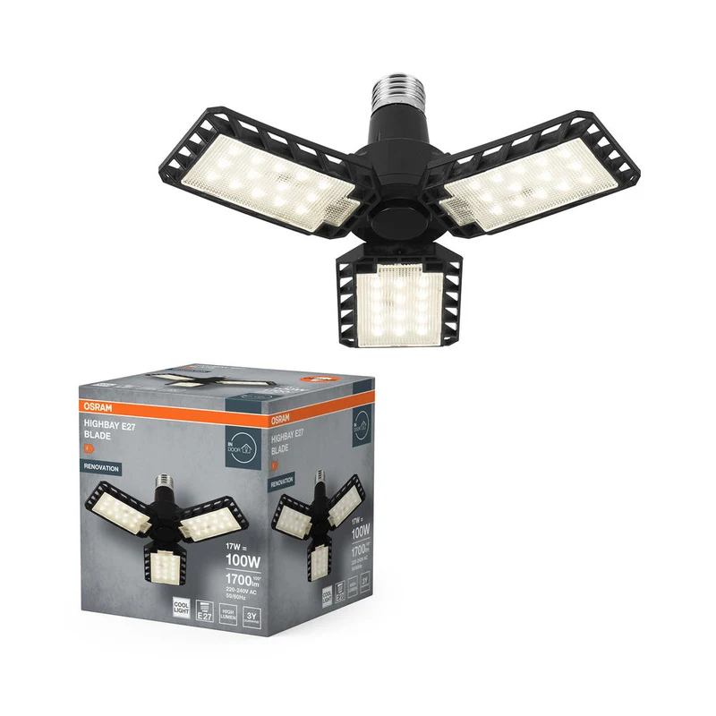 OSRAM Highbay Blade lampe de plafond avec ailes, 17W, E27
