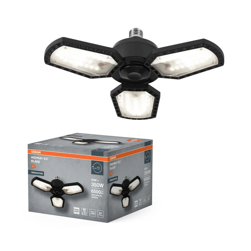 OSRAM Highbay Blade lampe de plafond avec ailes, 60W, E27