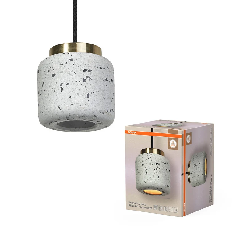 OSRAM DECOR Suspension boule Terrazzo blanche, GU10