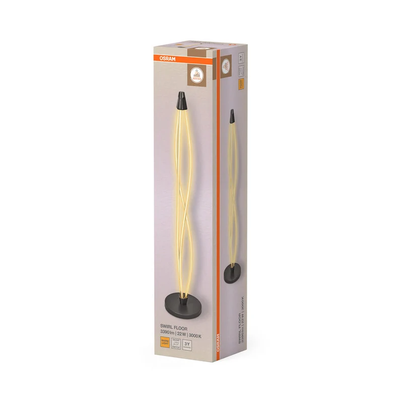 OSRAM DECOR Lampe sur pied Swirl, 22W, Click DIM, 3000K, 2400lm