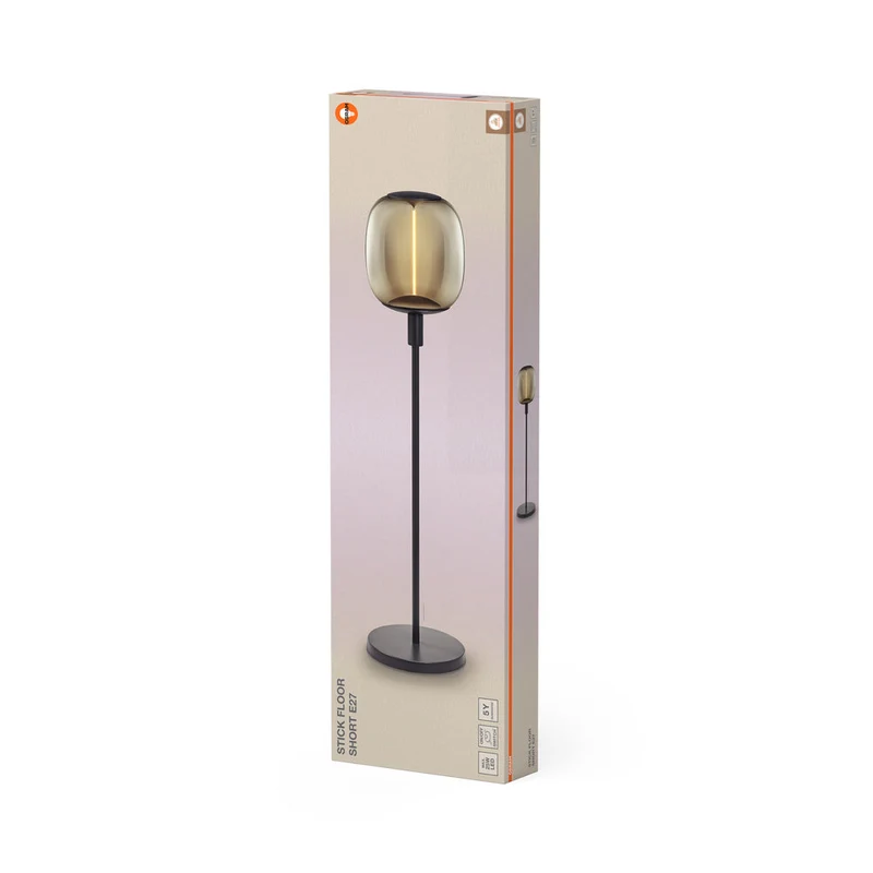 OSRAM Bâton Décor Sol Gris Foncé Lampe Sur Pied Courte 78cm E27