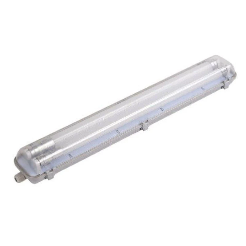 Kit de Réglette LED étanche Double IP65 + 2 Tubes T8 120cm 18W