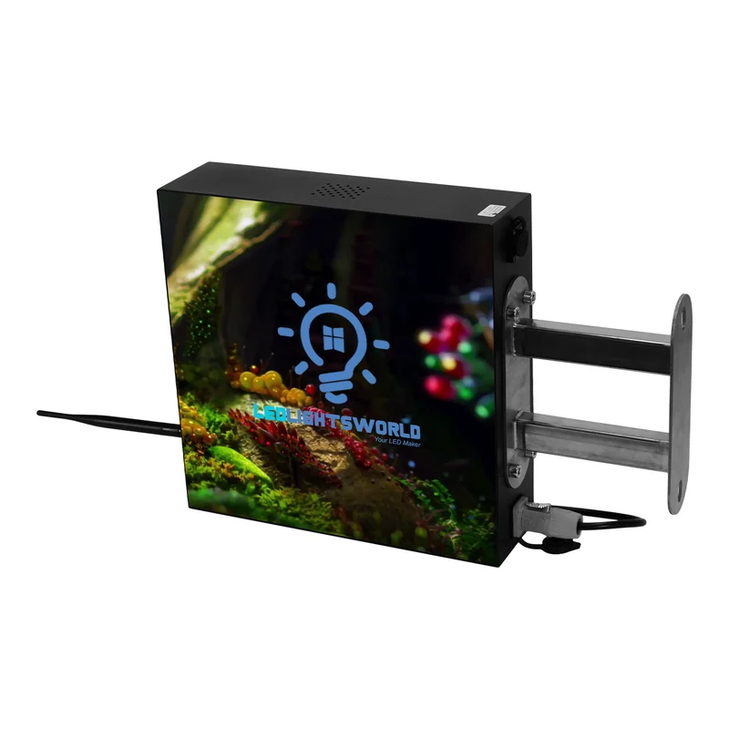 DS Series Double-Sided LED Shop Sign – P2.5 · 320×320mm | Waterproof Projecting Sign for Cafés, Boutiques & Small Stores