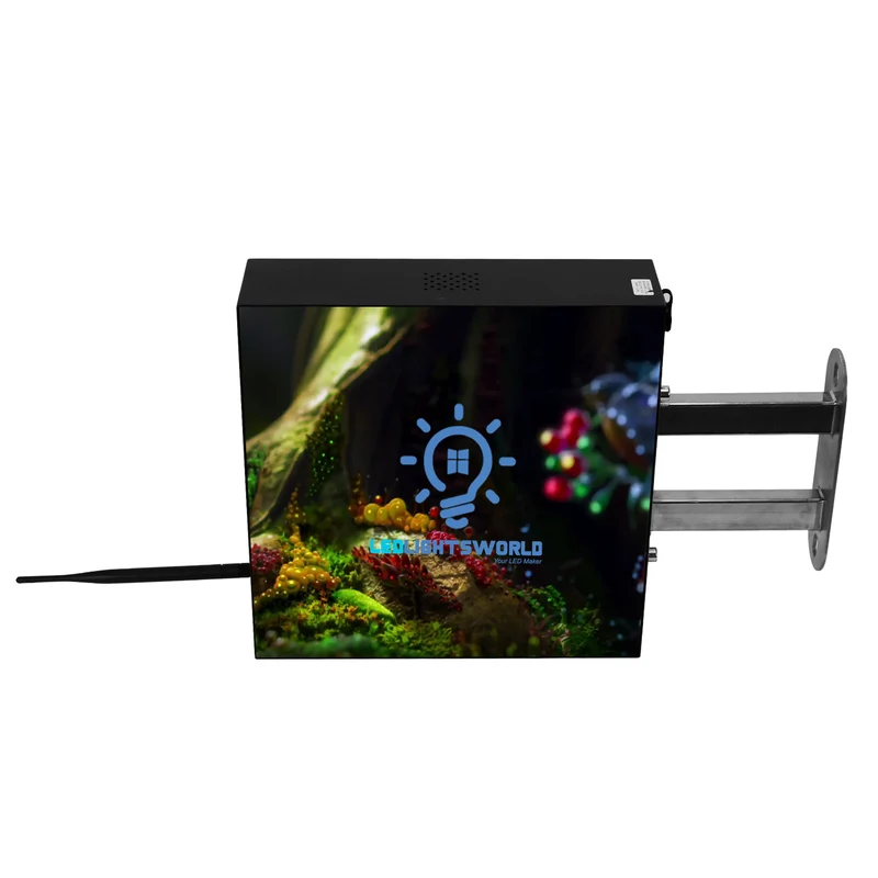 DS Series Double-Sided LED Shop Sign – P2.5 · 320×320mm | Waterproof Projecting Sign for Cafés, Boutiques & Small Stores